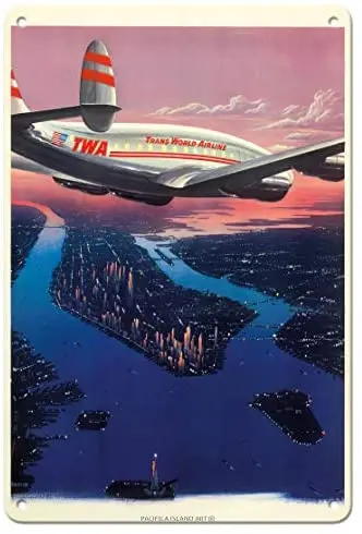 Манхэттен Нью Йорк США TWA (транс мировые авиалинии) авиакомпании Frank Soltesz c.1950s