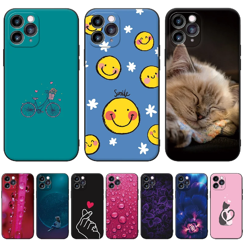 

Soft TPU phone case for Apple iPhone11 12 Pro Max mini Fashion pattern silicone shockproof protective cover 360 full protection