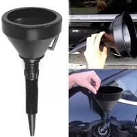 1x car motorcycle large refueling funnel with filter mesh tool fuel and rubber refueling gasoline funnel oil engine plastic