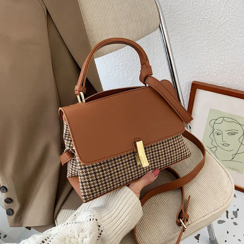 

2021Luxury Handbags Famous Brand Women Bags Designer Lady Classic Plaid Shoulder Crossbody Bags Leather Women Messenger handbags