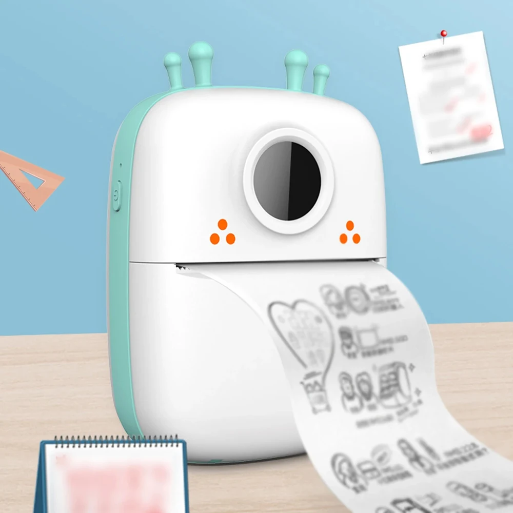 

Portable Printer Wireless Bluetooth Mini Printer For Phone Android IOS Receipt Memo Picture Photo Label List, With Thermal Paper