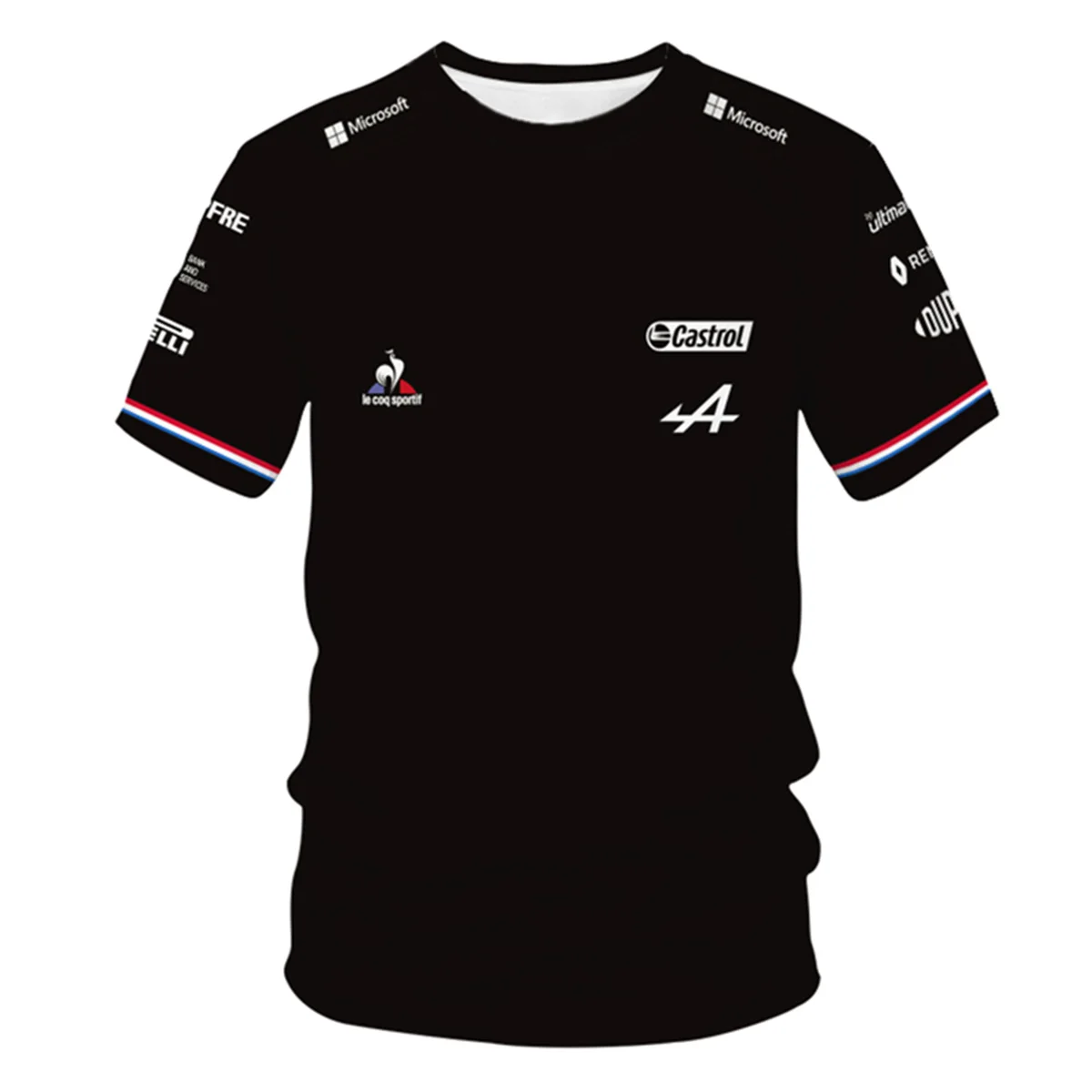

Fãs do carro camiseta azul preto respirável camisa de manga curta roupas nova 2021 espanha alpine f1 equipe motorsport alonso co