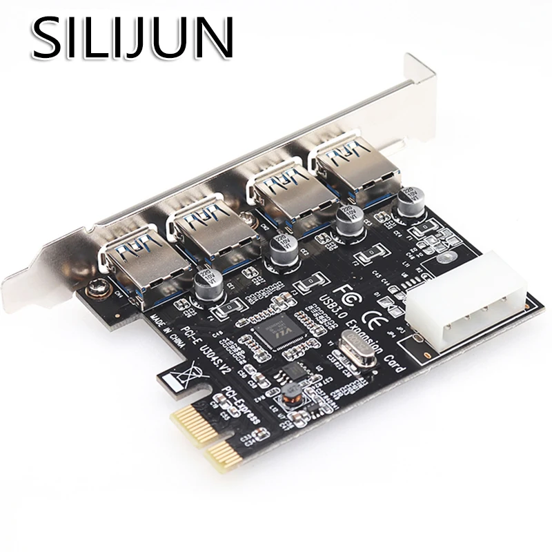 4 порта USB 3 0 PCI-e плата расширения PCIe Hub Adapter 4-портовый USB3.0 контроллер PCI Express E 1x |