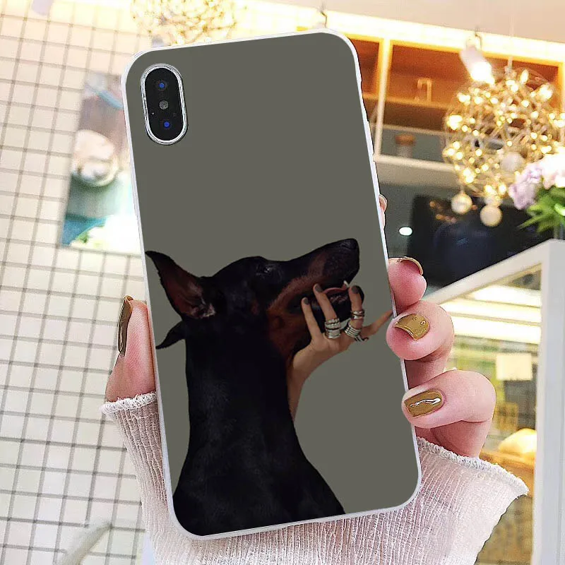 Чехол Doberman для телефона с изображением собаки iphone 13 Pro Max 12 mini 12Pro SE2 11 11Pro XS MAX XR 7 8 Plus