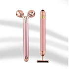 Массажер для лица 24k Gold Energy Beauty Bar, массажер для лица 3D роллер Электрический Sonic Energy  T-образной формы для рук, глаз, носа, головы Массажер для подтяжки лица