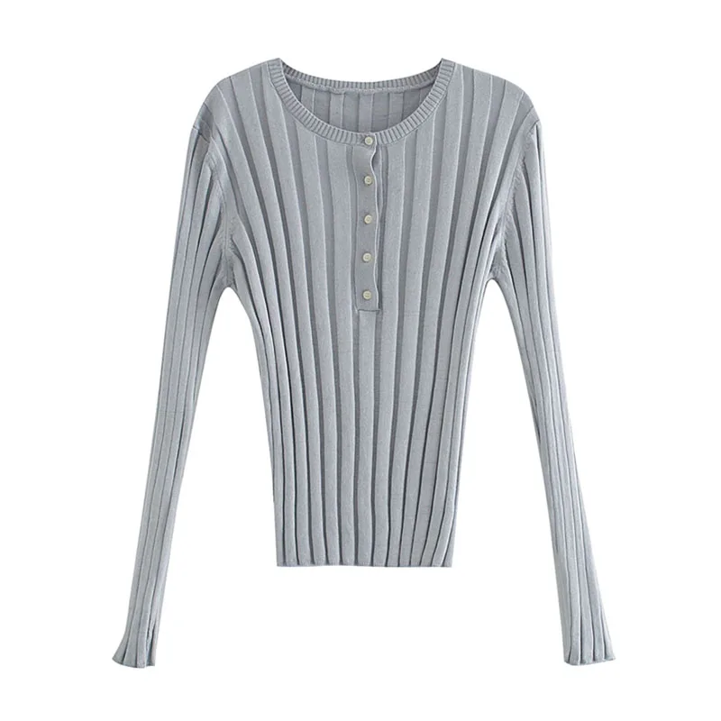 

OLOMM O-Neck Long Sleeve Sweater Women Winter New All-match Style Ribbed Stretch Knit Sweaters Slim Pullover Clothes for Female
