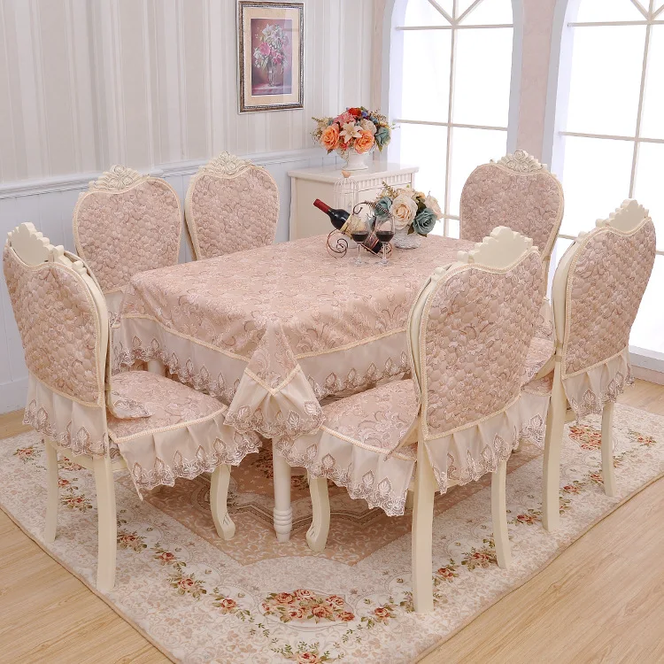 Роскошные европейские сапоги до колена обеденный стул подушки скатерть набор