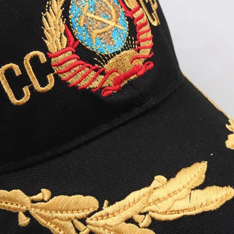 Лидер продаж бейсбольная кепка в русском стиле CCCP унисекс черная красная