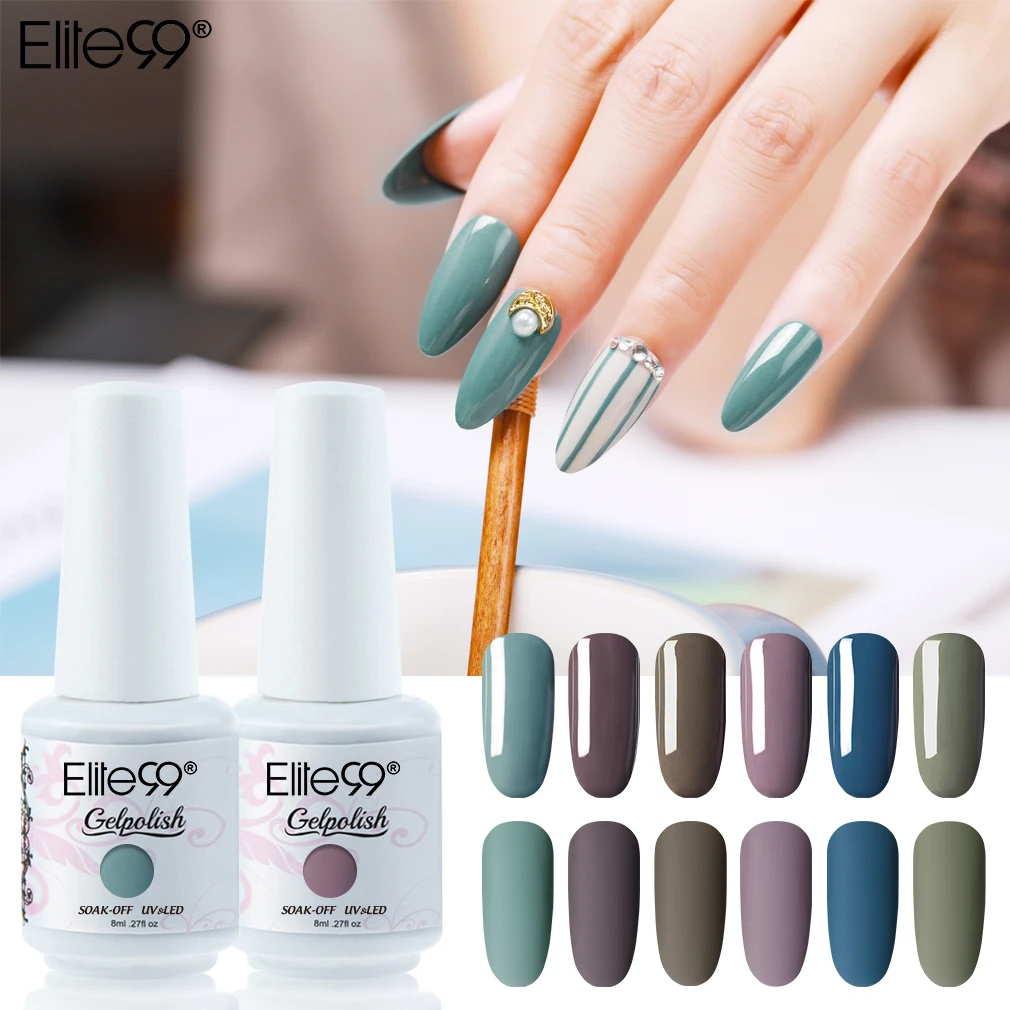 Elite99 8 мл нюдовый Гель-лак био-Гели Soak Off цвет красного вина гель Лаки