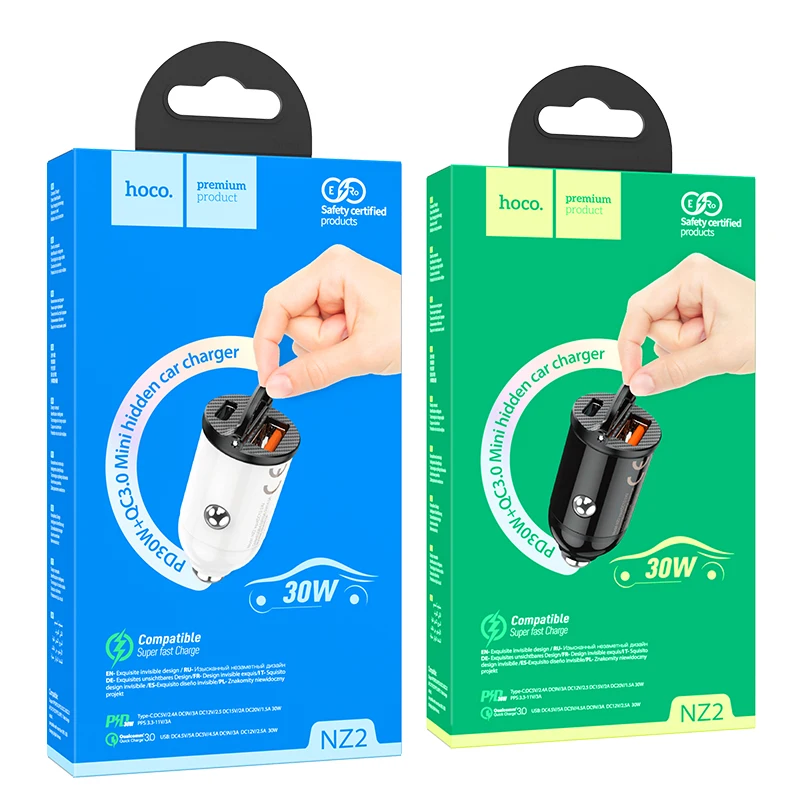 hoco pd30w qc3 0 car charger fast charging for iphone 13 12pro max pd type c charger for samsung s20 s21 a51 pd 4 8a car charger free global shipping