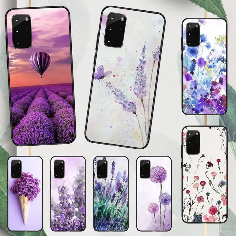 

Watercolor Dandelion Lotus Lavender Phone Case For Samsung galaxy A S note 10 12 20 32 40 50 51 52 70 71 72 21 fe s ultra plus