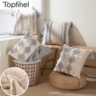 Наволочка с кисточками, 45x45, из хлопка и льна, бежевая наволочка в стиле бохо, декоративная подушка для автомобиля, гостиной, офисного кресла