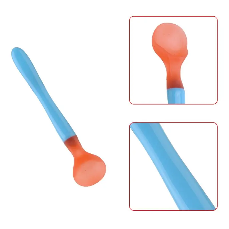 

2021 New 3Pcs Temperature Sensing Spoon for Baby Infant Feeding SpoonsToddler Flatware