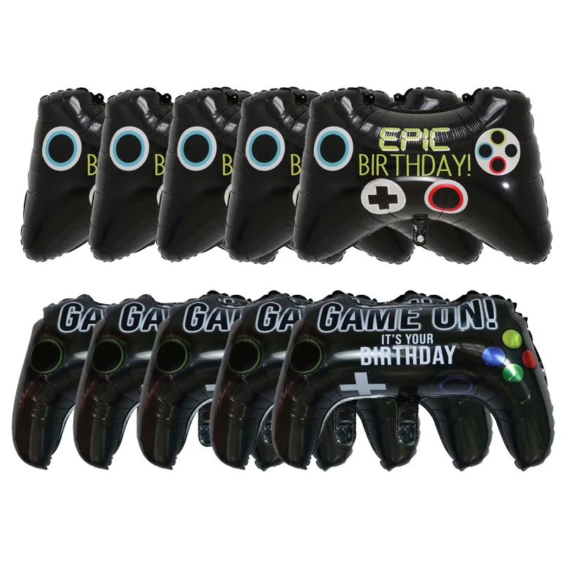 

10pcs Inflatable Gamepad Foil Helium Balloon Game Controller Happy Birthday Decoration Game Play Props Air Globos Kids Toys Ball