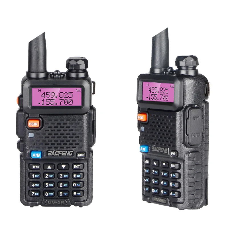 baofeng uv 5r walkie talkie vhf uhf dual band long rang walkie talkie scanner ham radio uv 5r two way radio for hunting 20km free global shipping