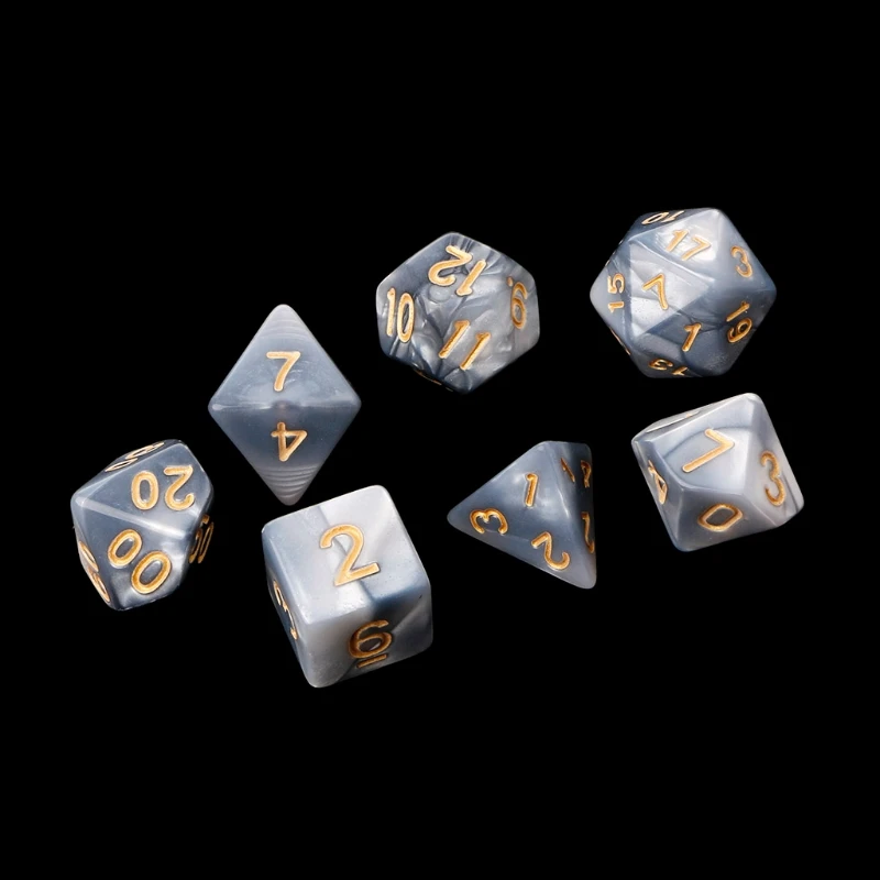 

35pcs/Set Acrylic Polyhedral Dice For TRPG Board Game W0YB