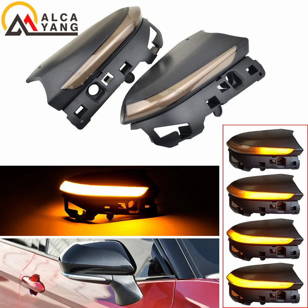 

2Pieces Sequential Flashing Lamp LED Dynamic Turn Signal Light Blinker Indicator For Toyota Camry XV70 C-HR CHR Prius XW50 PHV