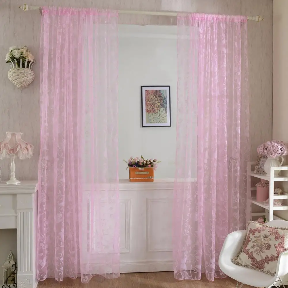 Занавески бабочка стекаются двери драпировка панель шарф чистая вуаль пряжа