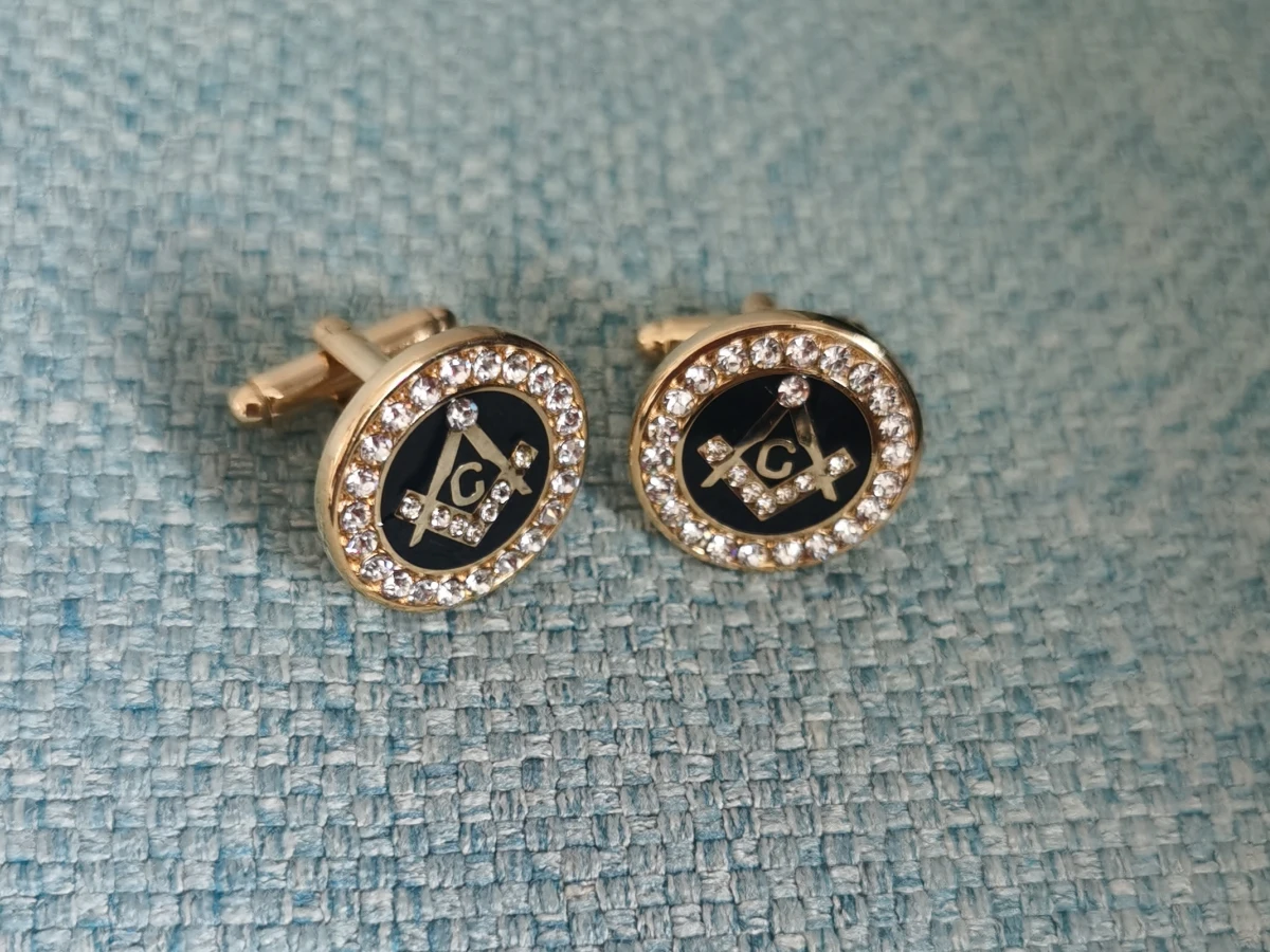 Стразы мужские запонки для масонской манжеты дизайнерские кирпичной стены|cuff