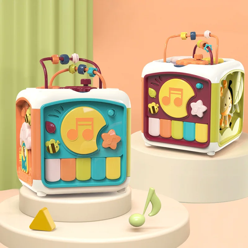 

Кубик Детский развивающий 7 в 1, лабиринт с бусинами и подсчетом