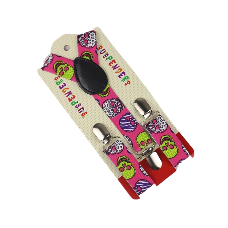 Бесплатная доставка Новинка 2019 года милые черные подтяжки с черепом для