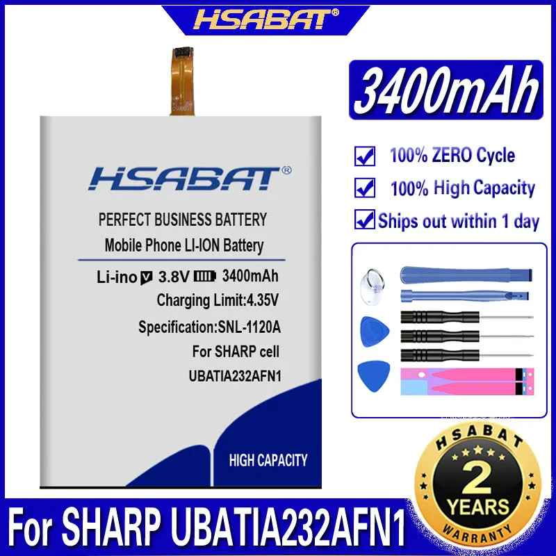 Аккумулятор высокой емкости HSABAT UBATIA232AFN1 3400 мАч для SHARP AQUOS 302SH|Аккумуляторы