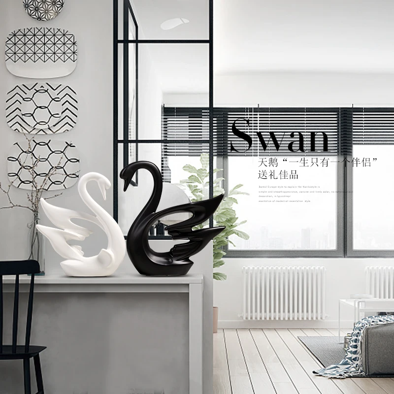 2 шт./компл. влюбленные Лебеди домашний Декор Керамические изделия фарфоровые