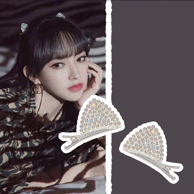 

1Pair Girls Cute Shining Full Crystal Cat Ears Hairpins Princess Lovely Hair Clips Barrettes Headband Fashion Hair Accessories