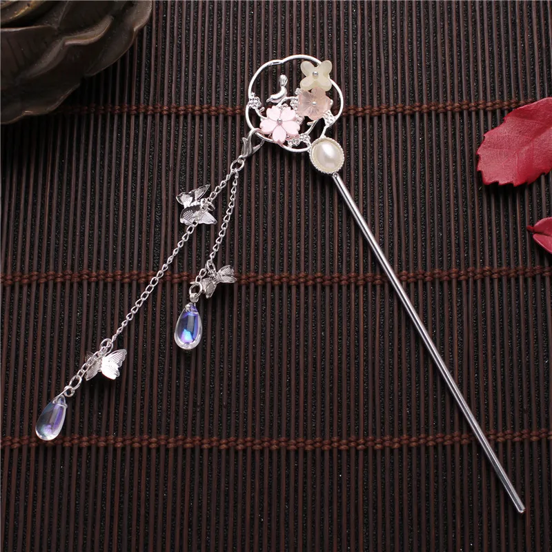 Заколка для волос Hanfu в стиле дворца заколка с бахромой украшение древний ветер