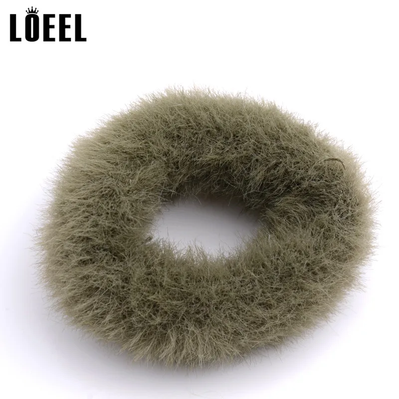 Scrunchies Hair Band Candy Color Ties Headbands Autumn Winter Women Girl Solid Plush Ponytail Holder Accessories |