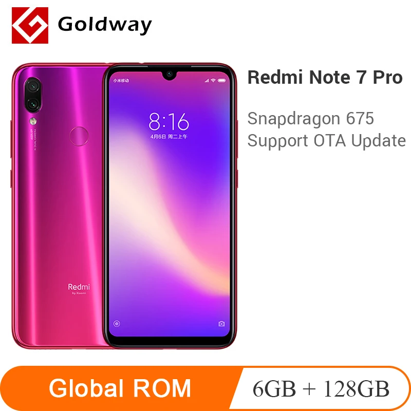 Телефон Xiaomi Redmi Note 7 Pro глобальная прошивка 6 ГБ ОЗУ 128 ПЗУ восьмиядерный процессор