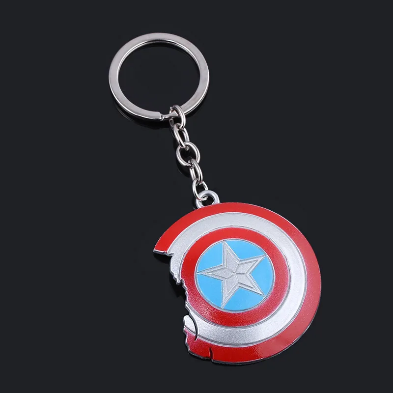 Капитан Америка поврежденный брелок со щитом мстители супергерой Steve Rogers оружие металлический брелок для мужчин и женщин Аксессуары для машины, сумки