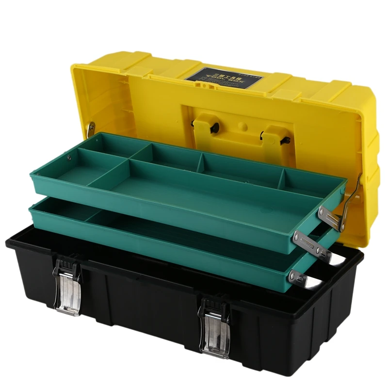 3-слойный складной ящик для инструментов 17-дюймовый Многофункциональный