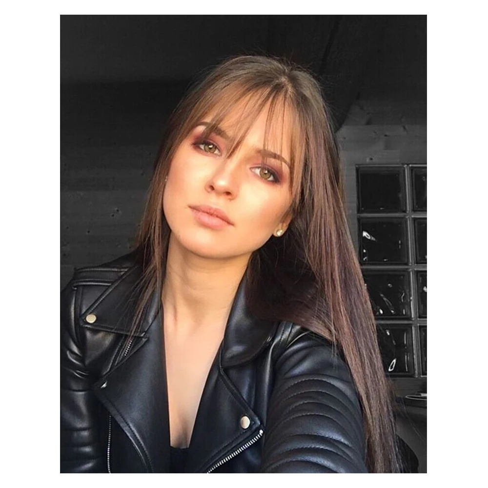 Salonchat, прямые волосы, челка, настоящие волосы, черные, коричневые, золотые, красные не реми волосы