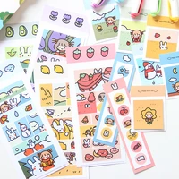 ins cartoon bunny girl cute stickers fruit paster diy notebook mobile phone shell sealing decorative sticker korean stationery