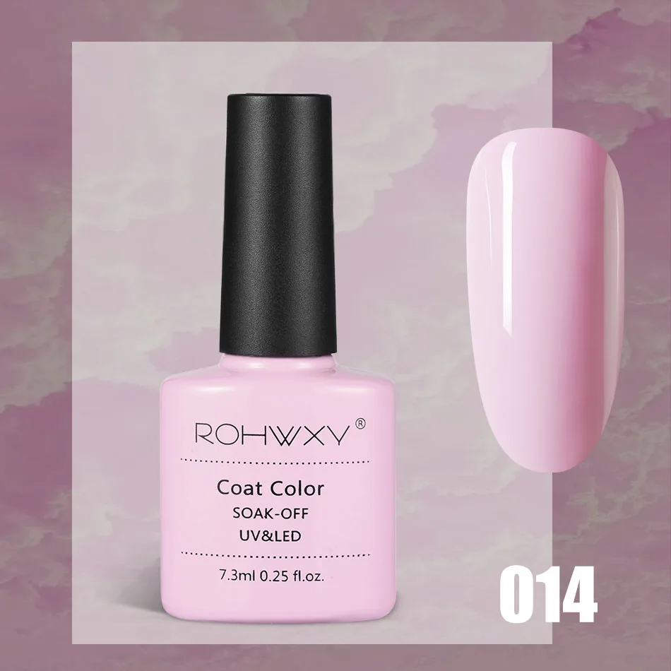 A014 ROHWXY 7,3 мл Гель-лак для ногтей для маникюра 60 цветов УФ-светодиодный Гель-лак впитывающий Гель-лак для рисования Гель-лак Инструменты для дизайна ногтей - Цвет: A014