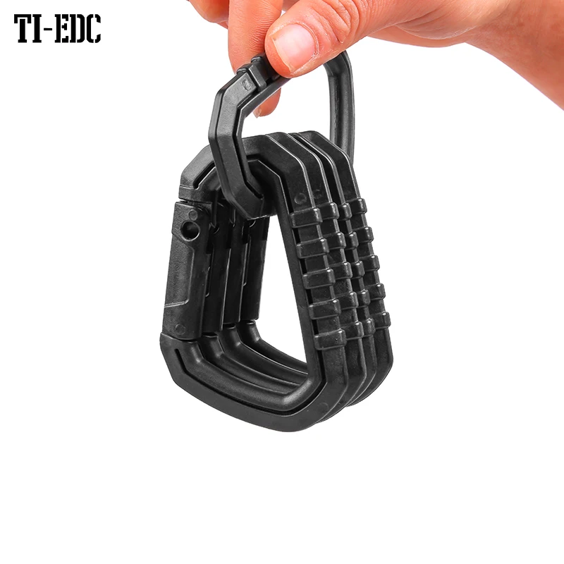 

Carabiners Climbing D Rings Light Tactical Carabiner Keychain Hard Polymer Weight Spring Snap Gear Clip Utility Hooks Backpack