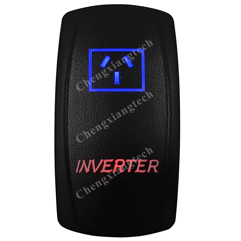 

Inverter Rocker Switch 5 Pins SPST On/Off Blue & Red Led 20A/12V 10A/24V Toggle Switch for Cars,Trucks, RVs, Boats