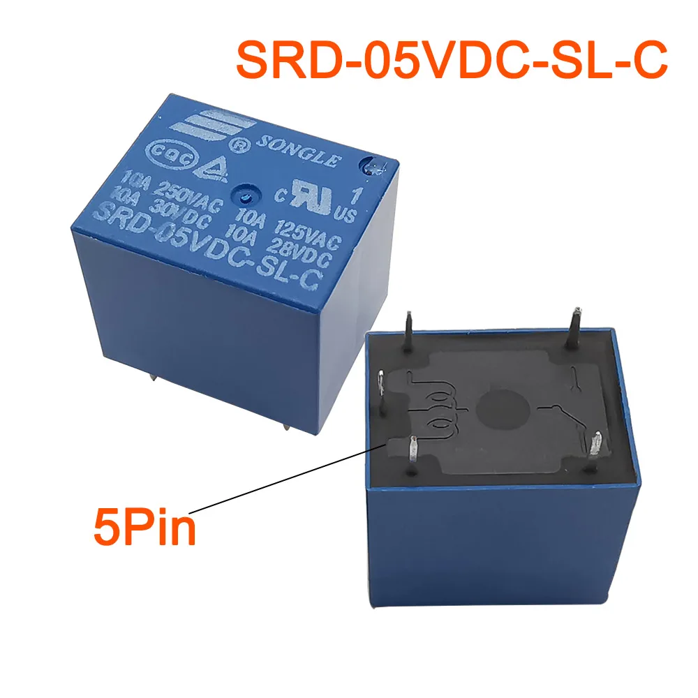 5 шт./лот в постоянного тока для бытовых приборов реле питания Mini SRD-05VDC-SL-C
