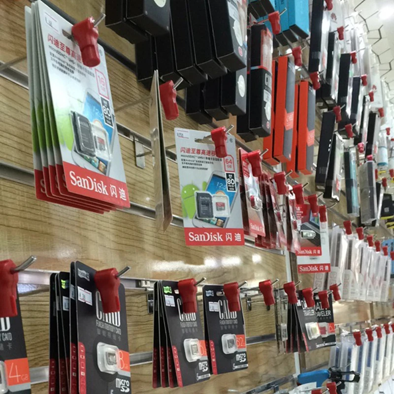 100pcs EAS Security Euroslot hook stop lock anti theft Euro tags of retail for Magnetic Lockpick for various Retail - купить по