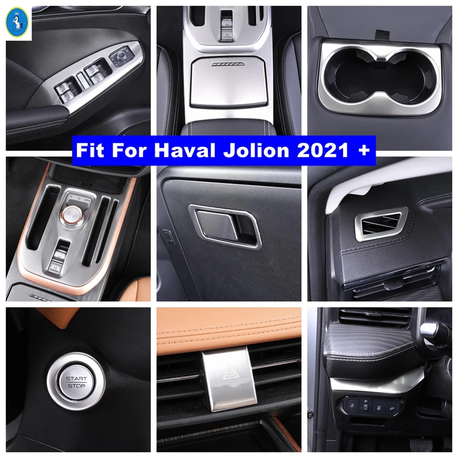 

Accessories Interior Refit Kit Dashboard Air AC / Lift Button / Gear Panel / Warning Lamps Cover Trim For Haval Jolion 2021 2022