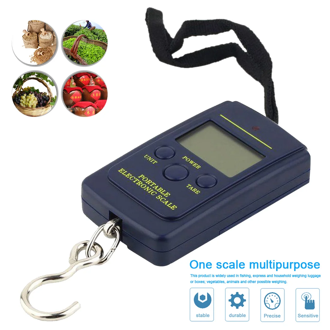Цифровой Кухня весы для рыбалки и взвешивания Чемодан путешествия Вес ing безмен