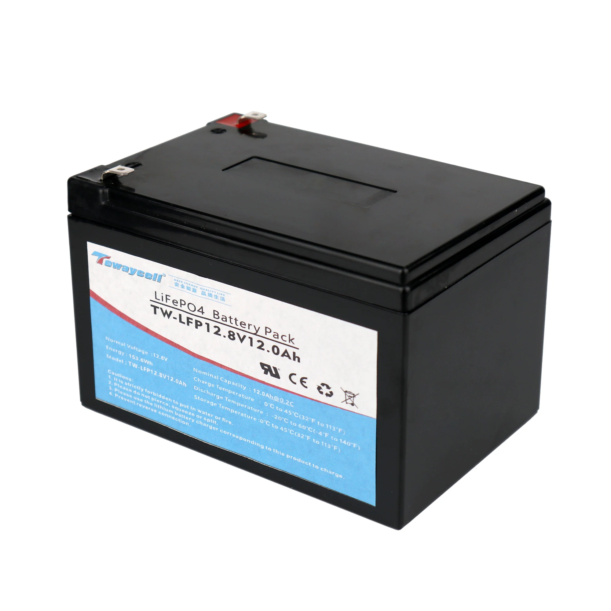 Tewaycell 12 8 V LiFePo4 Батарея пакет DIY 12AH Перезаряжаемые для электрического автомобиля RV