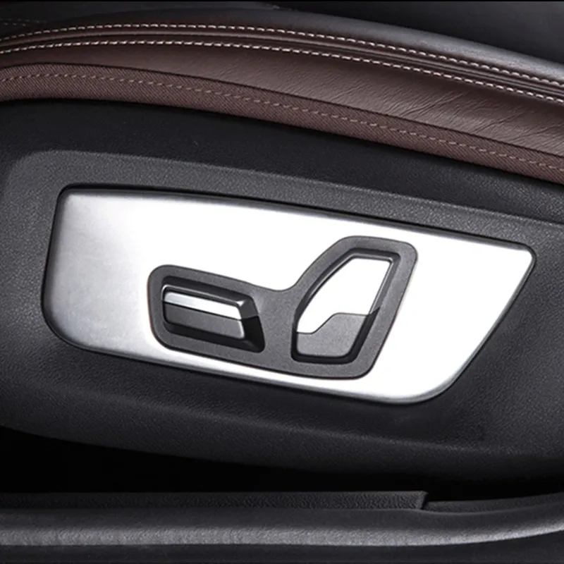 

Хромированные кнопки для регулировки переднего сиденья автомобиля, декоративная панель, отделка для BMW 5 серии G30 G38 2018, аксессуары для интер...