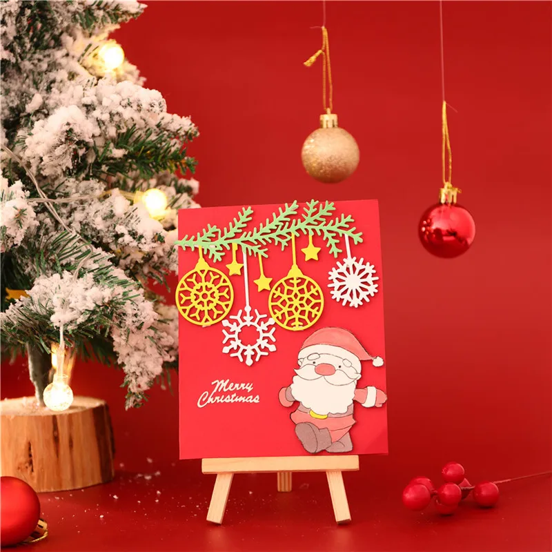 YaMinSanNiO Счастливого Рождества декоративные штампы снег металлические пресс-формы
