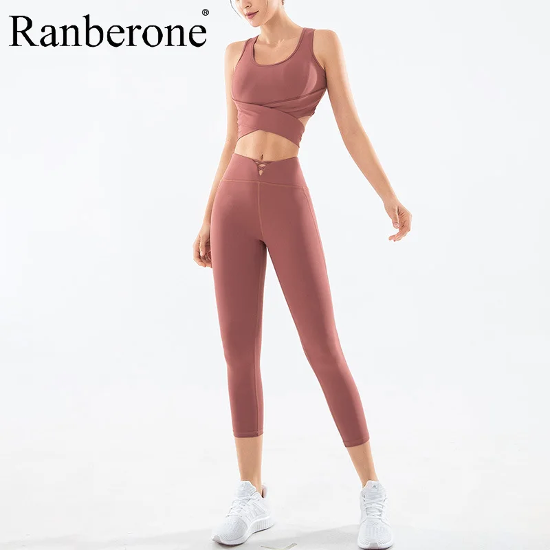 2 Piece Set Workout Clothes for Women Sports Bra and Leggings Set Sports Wear for Women Gym Clothing Athletic Yoga Set