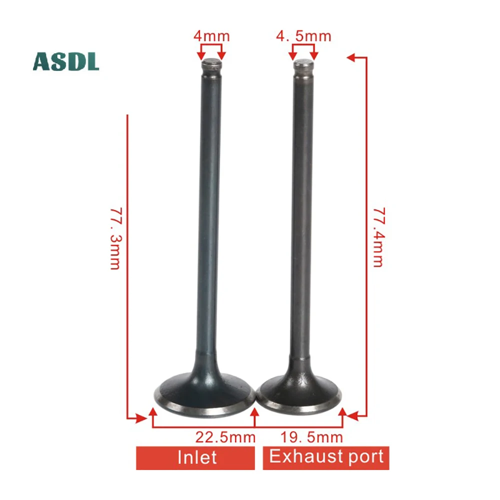 Впускной Выпускной клапан 400CC впускной мотоцикла и выпускной шток клапана Набор