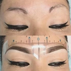 Одноразовые татуировки линейка-стикер, 20 шт., самоклеящийся инструмент для микроблейдинга, перманентного макияжа для 3D формирования бровей, аксессуары для татуировок