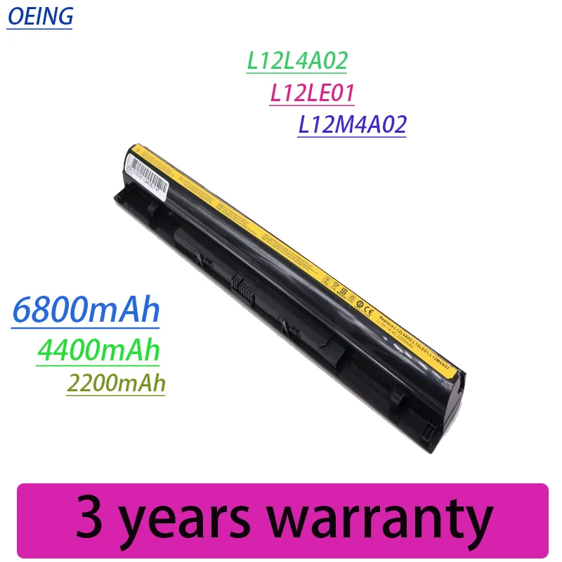 

6800mAh 4CELLS L12L4A02 L12S4E01 New Battery For Lenovo Z40 Z50 G40-45 G50-30 G50-70 G50-75 G50-80 G400S G500S L12M4E01 L12M4A02