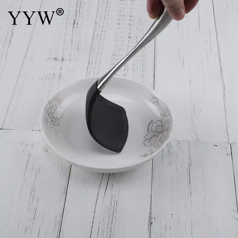 

Kitchen Silicone Cooking Utensils Set 1pcs Steel Handle Kitchen Utensil Cooking Tools Non-Stick Spatula Shovel Spoon Cookware